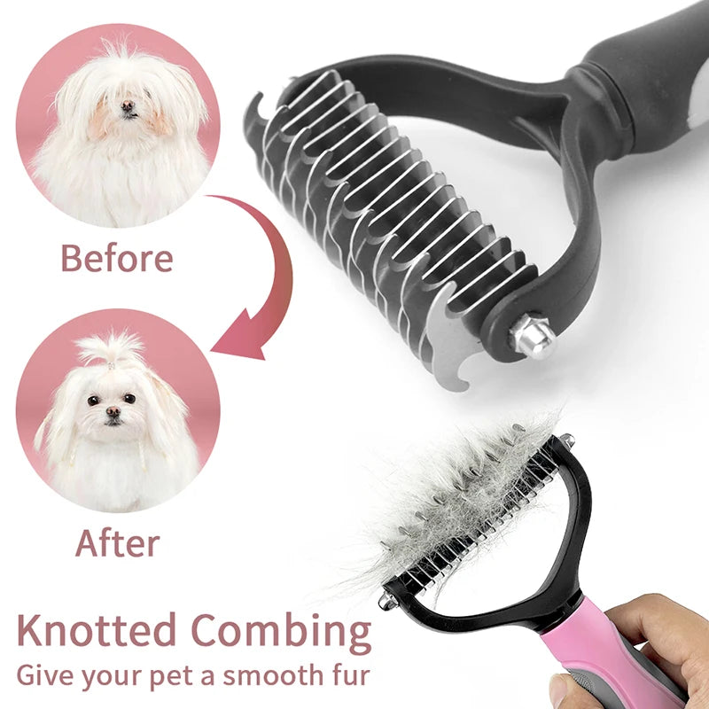 Premium Pet Hair Remover Comb – Grooming Brush for Cats & Dogs