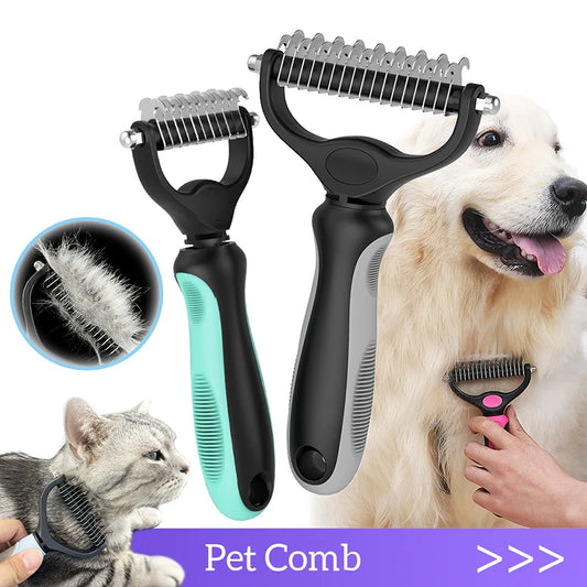 Premium Pet Hair Remover Comb – Grooming Brush for Cats & Dogs
